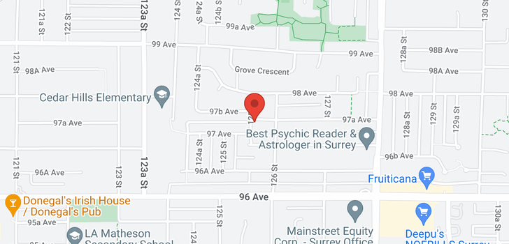 map of 12560 97A AVENUE